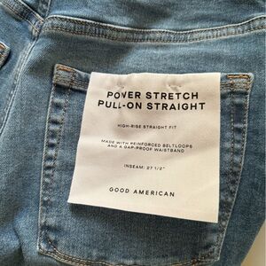 Good American Power Stretch Pull-On Jeans in Blue